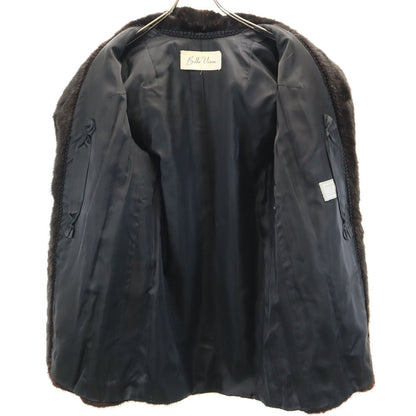 SAGA MINK Mink Fur Coat Dark Brown Size JP 9