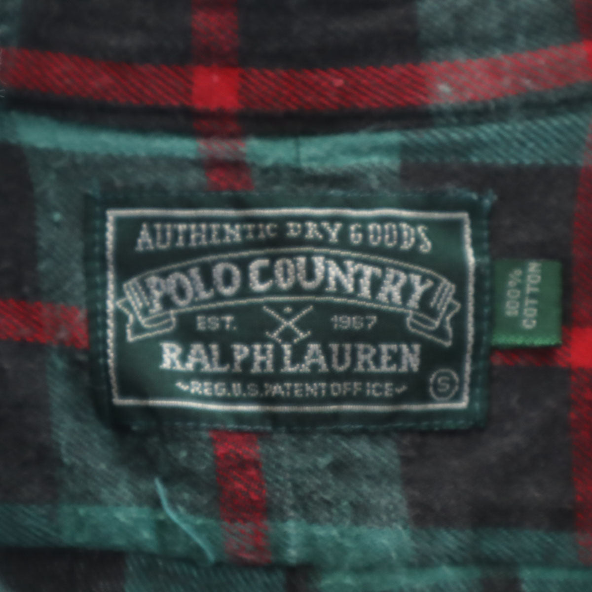 POLO COUNTRY RALPH LAUREN 80s 90s Tartan Cotton Shirt Size S