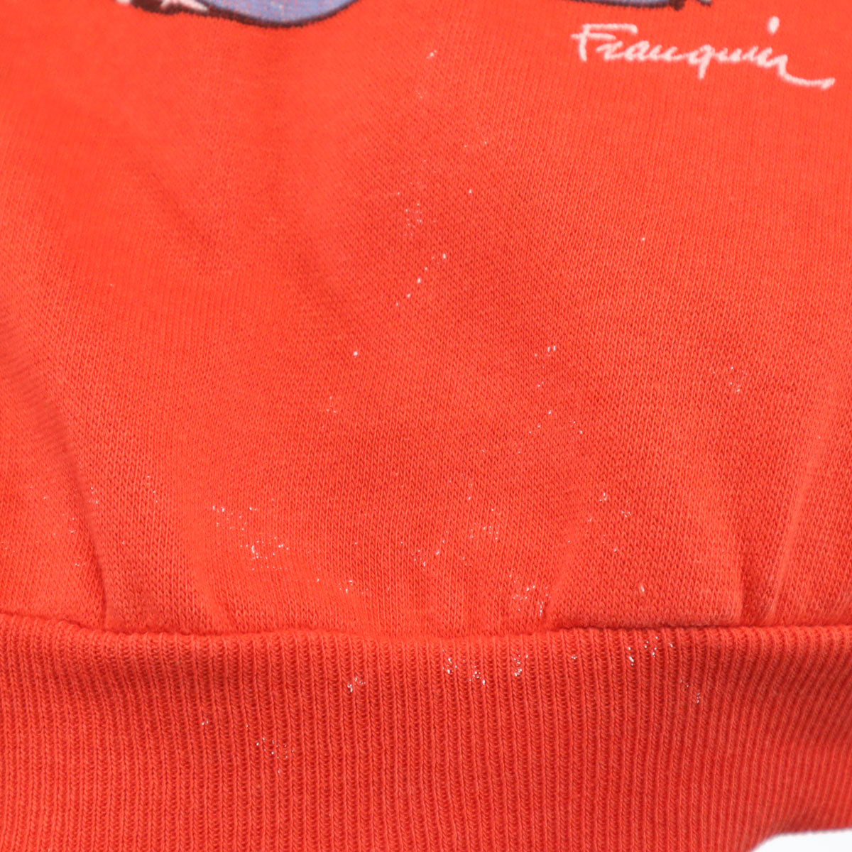 VINTAGE 80s Gaston Lagaffe Raglan Sweatshirt Red Size L