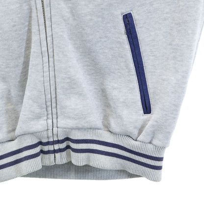 adidas Vintage 70s 80s Trefoil Logo Zip Hoodie Gray Size L