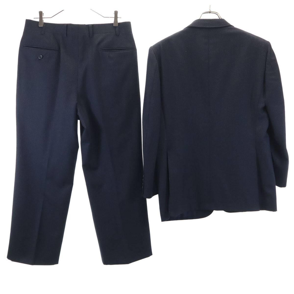 Burberrys 90s Vintage Pinstripe Suit Set Black Size 94-84-165