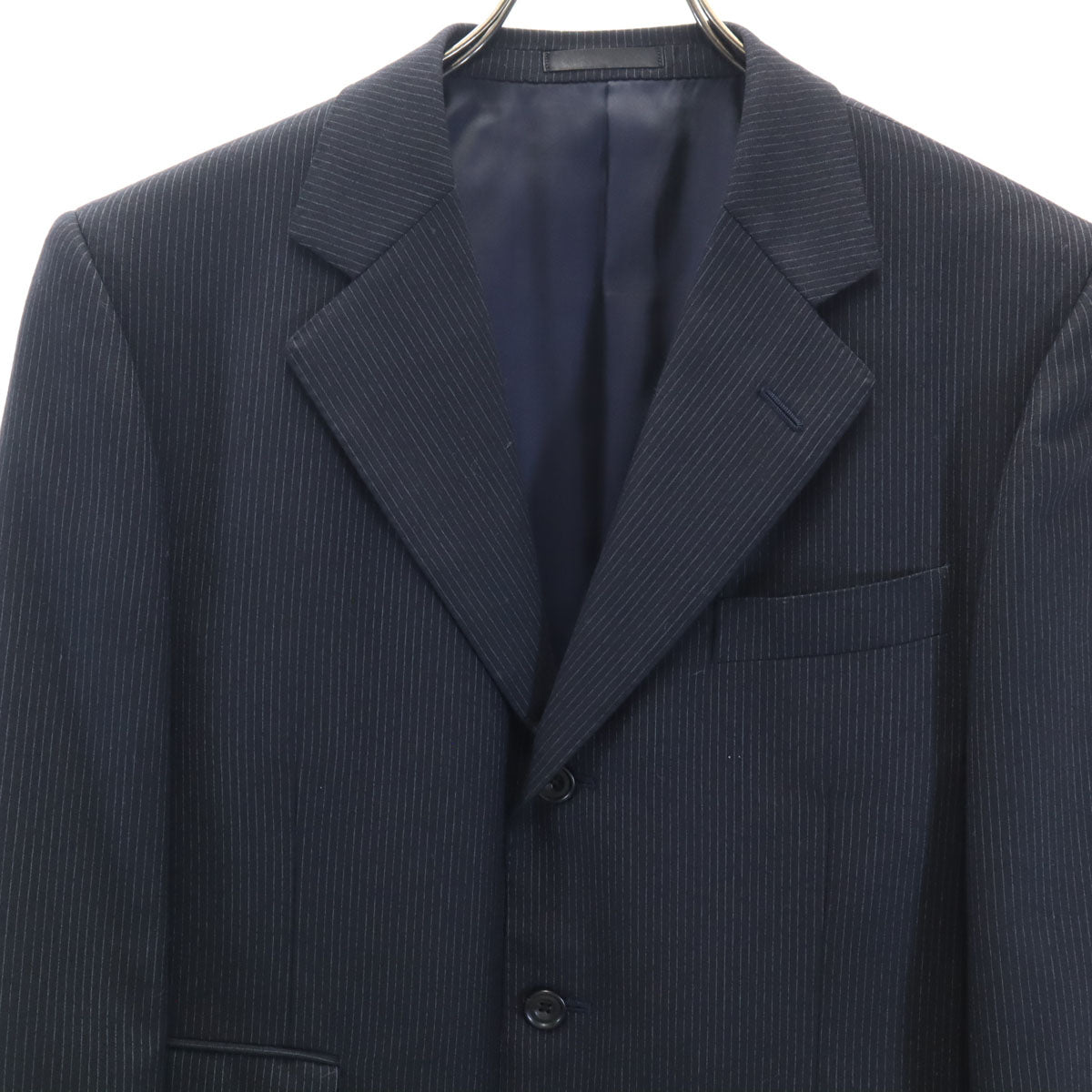 Burberrys 90s Vintage Pinstripe Suit Set Black Size 94-84-165