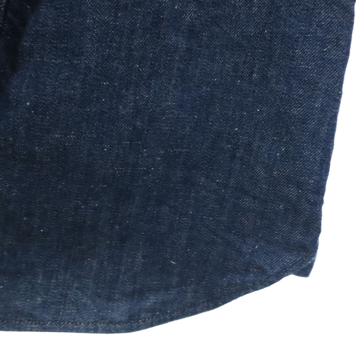 CELINE Long Sleeve Two-Tone Denim Light Blue Shirt Size 36