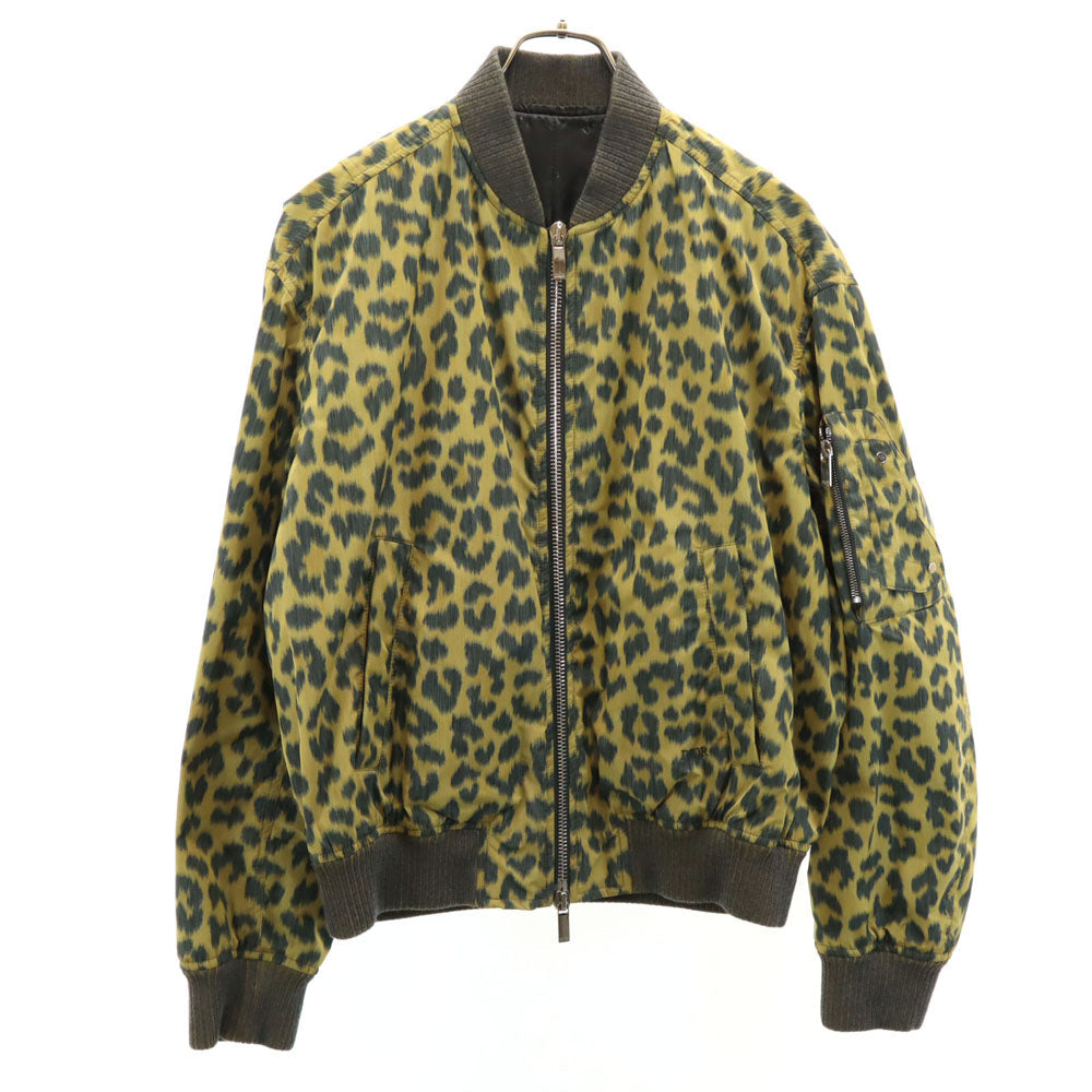Dior FW23 Italian Leopard Print Jacket Yellow Size 48