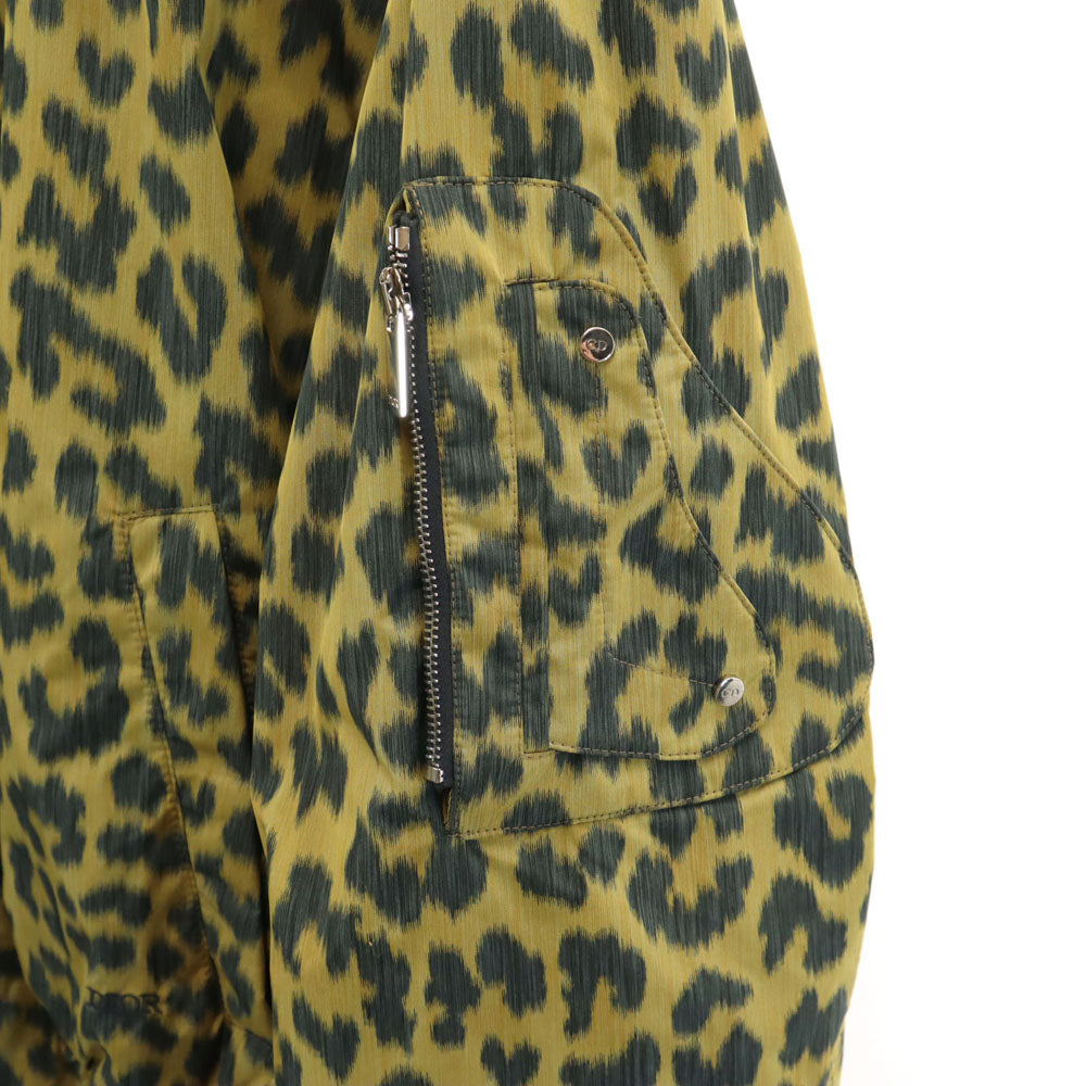 Dior FW23 Italian Leopard Print Jacket Yellow Size 48
