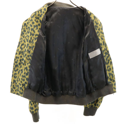 Dior FW23 Italian Leopard Print Jacket Yellow Size 48