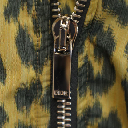 Dior FW23 Italian Leopard Print Jacket Yellow Size 48