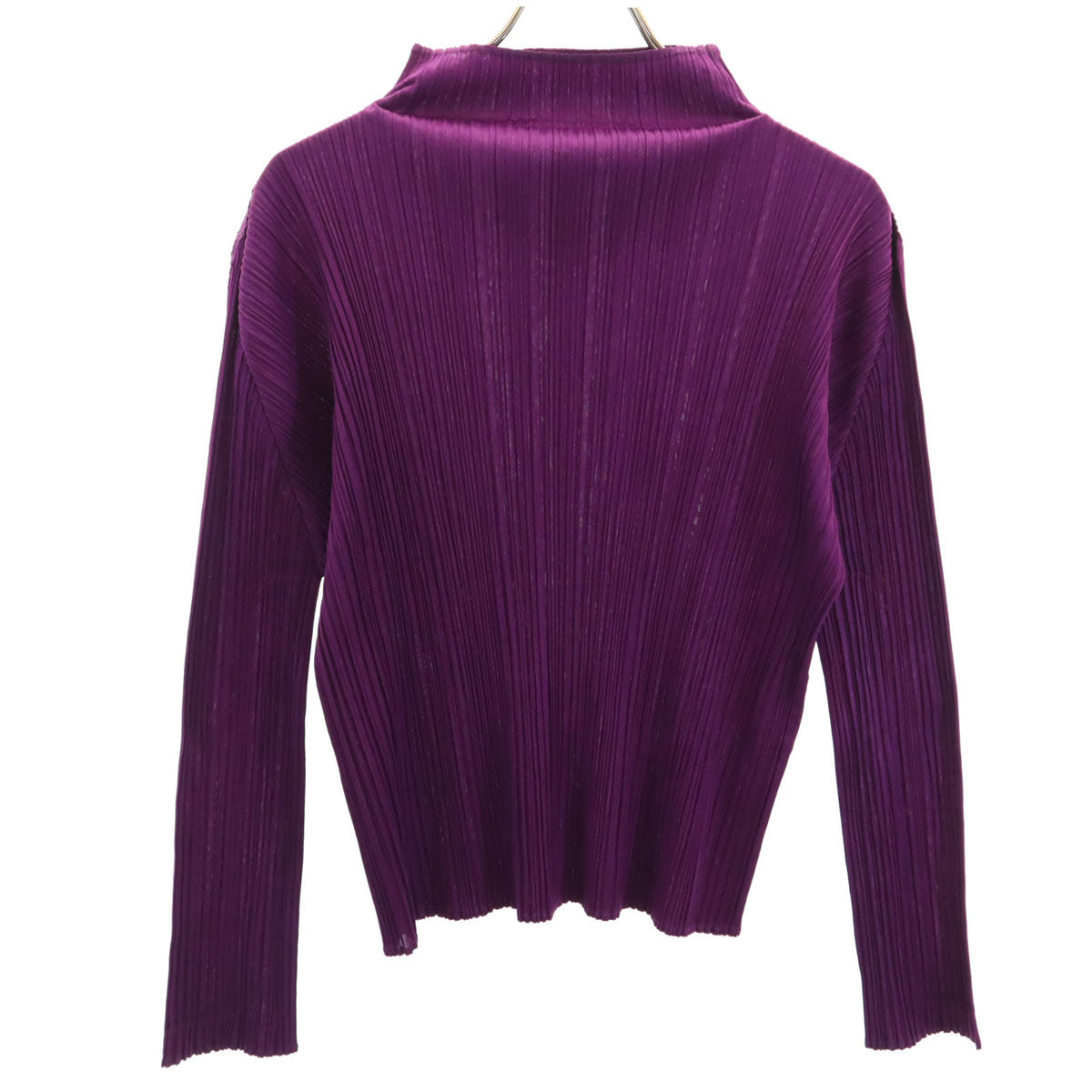 PLEATS PLEASE Long Sleeve Pleated Top Purple Size JP 3