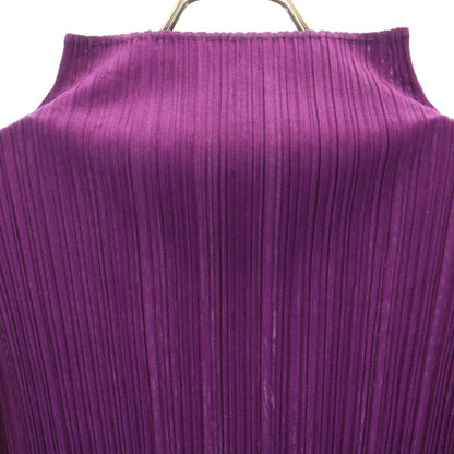 PLEATS PLEASE Long Sleeve Pleated Top Purple Size JP 3
