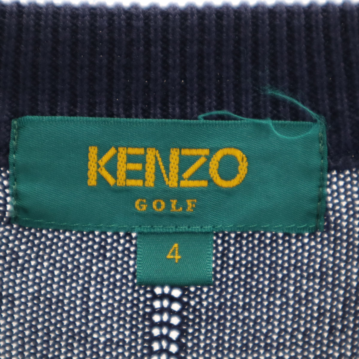 KENZO GOLF 90s Old Long Sleeve Knit Navy Size L