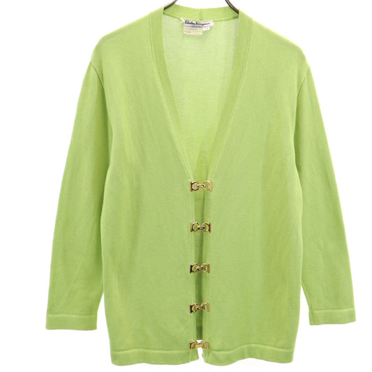 SalvatoreFerragamo Vintage Gancini Light Green Cardigan Size XS