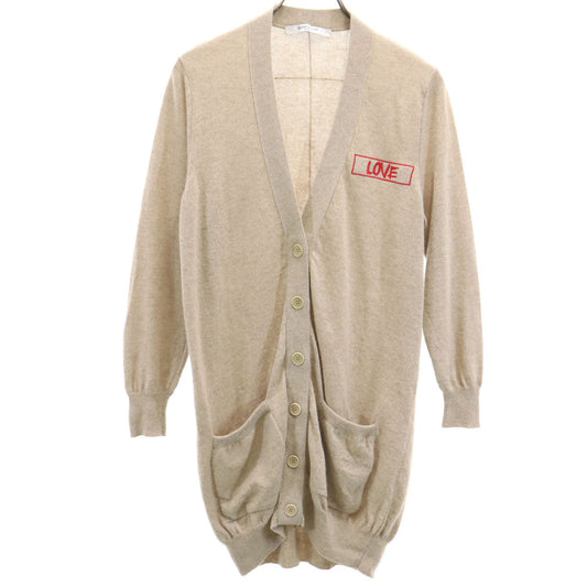 Givenchy Cashmere Blend Long Sleeve Cardigan Beige Size XS
