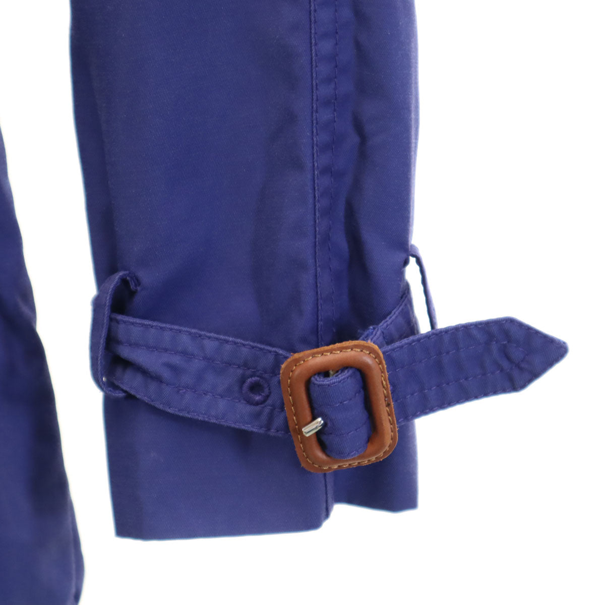 MONCLER Romanian Hooded Belted Coat Blue