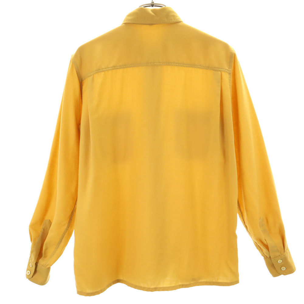 CELINE Swiss Long Sleeve Button Up Shirt Mustard Size 38