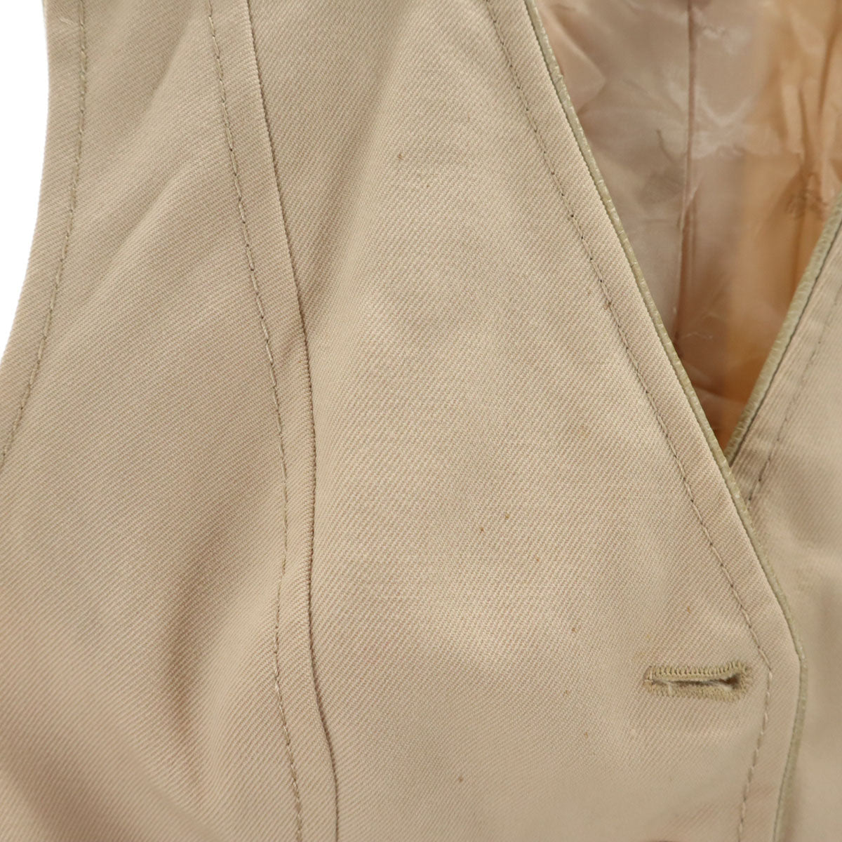 CELINE 80s French Gold Button Vest Beige