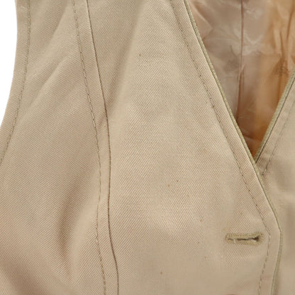 CELINE 80s French Gold Button Vest Beige