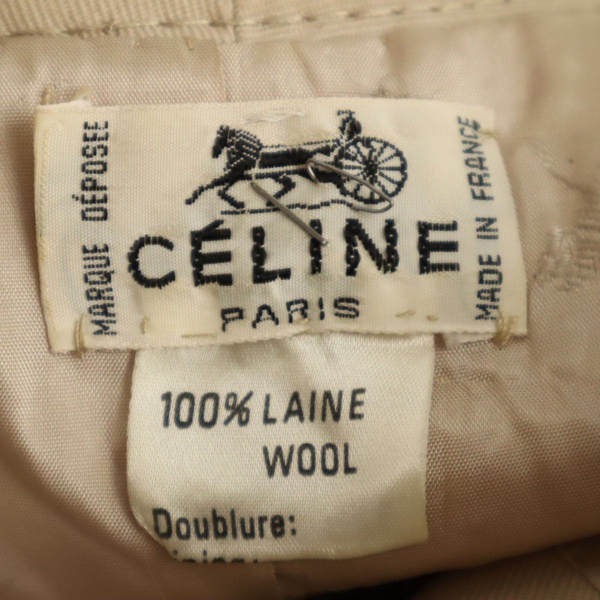 CELINE 80s French Gold Button Vest Beige
