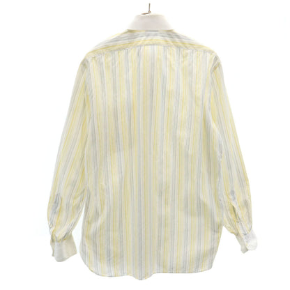 HERMES Vintage Striped Long Sleeve Shirt White