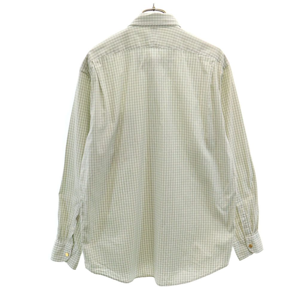 HERMES French Old Check Button-Down Shirt White Size 42