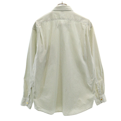 HERMES French Old Check Button-Down Shirt White Size 42
