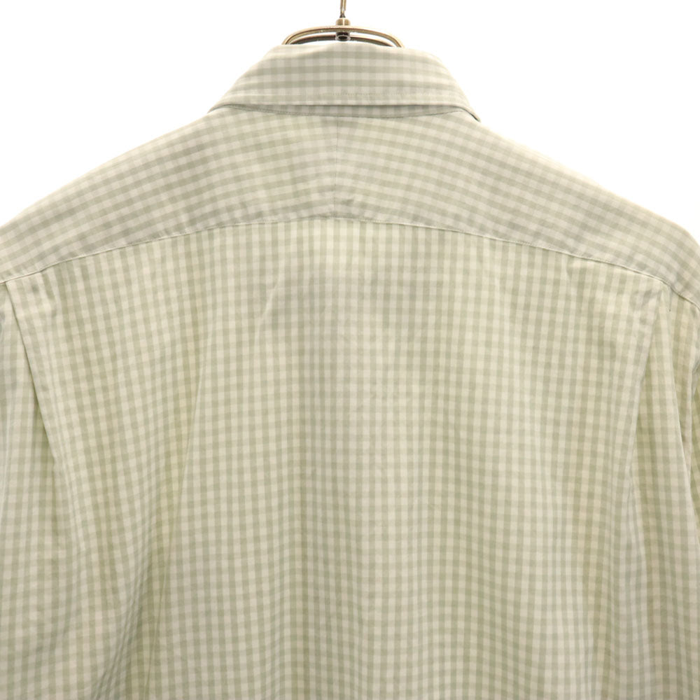 HERMES French Old Check Button-Down Shirt White Size 42