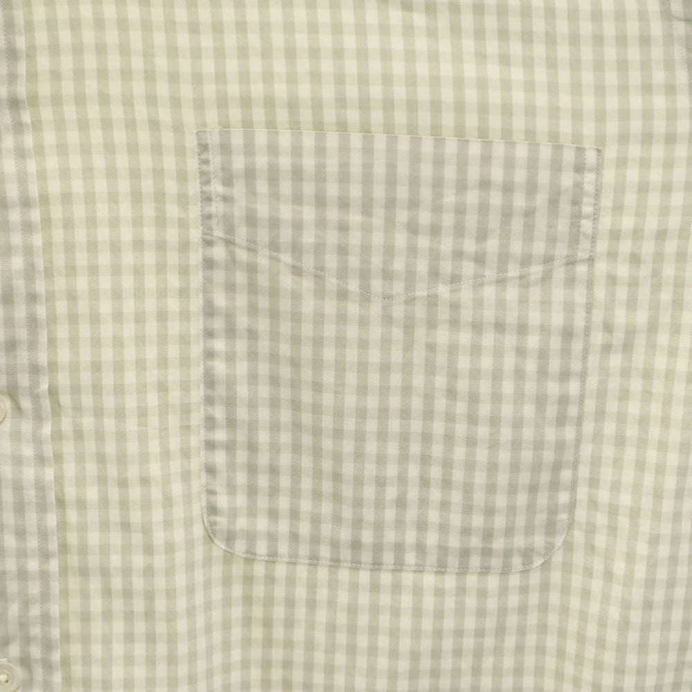 HERMES French Old Check Button-Down Shirt White Size 42