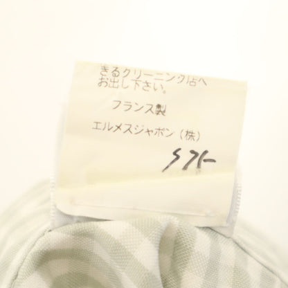 HERMES French Old Check Button-Down Shirt White Size 42