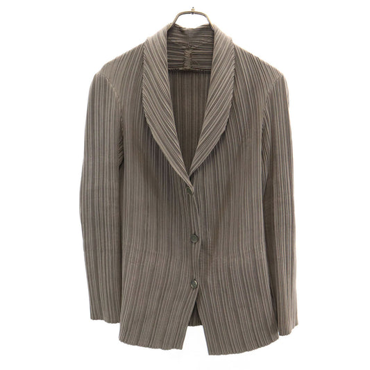 ISSEY MIYAKE 90s Japanese Pleated Blazer Beige Size JP 3