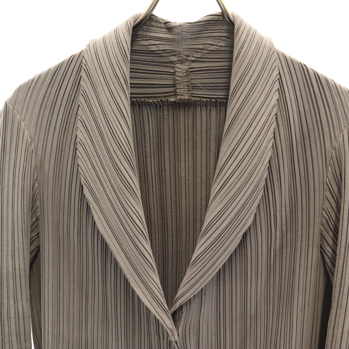 ISSEY MIYAKE 90s Japanese Pleated Blazer Beige Size JP 3