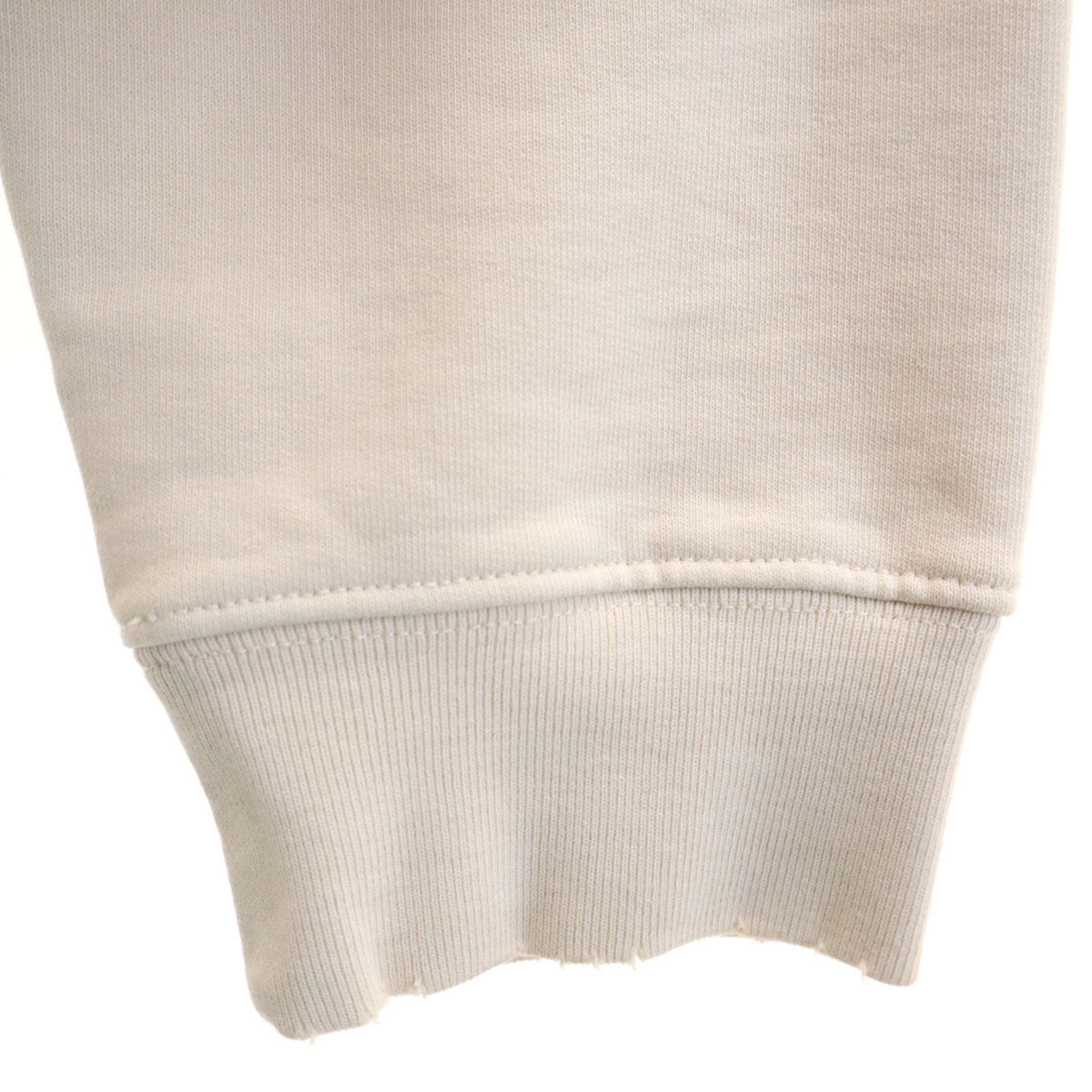BALENCIAGA Portugal Distressed Sweatshirt Ivory Size M