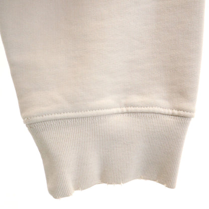 BALENCIAGA Portugal Distressed Sweatshirt Ivory Size M
