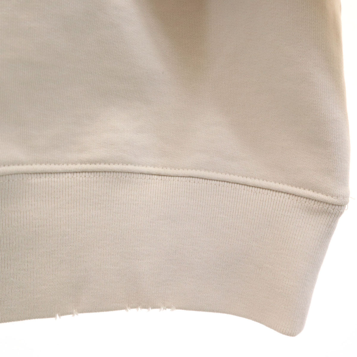 BALENCIAGA Portugal Distressed Sweatshirt Ivory Size M