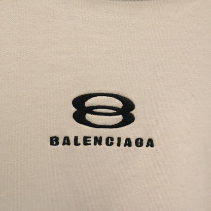 BALENCIAGA Portugal Distressed Sweatshirt Ivory Size M