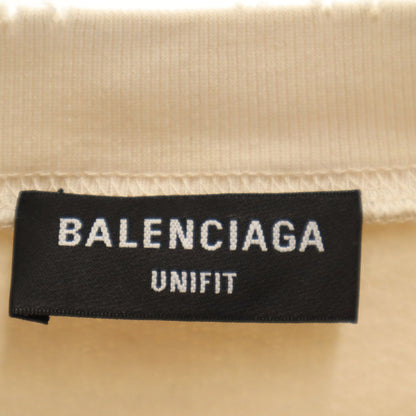 BALENCIAGA Portugal Distressed Sweatshirt Ivory Size M