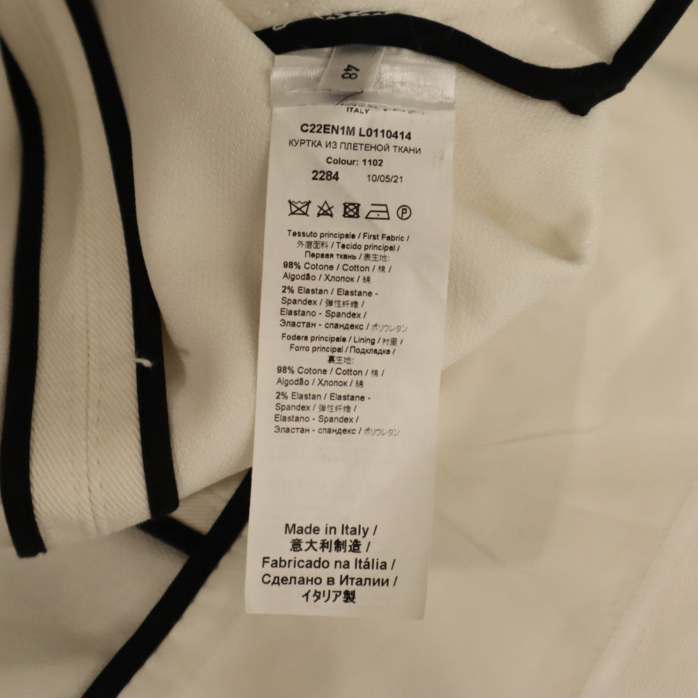 N°21 Cut-Off Peacoat White Coat Size 48