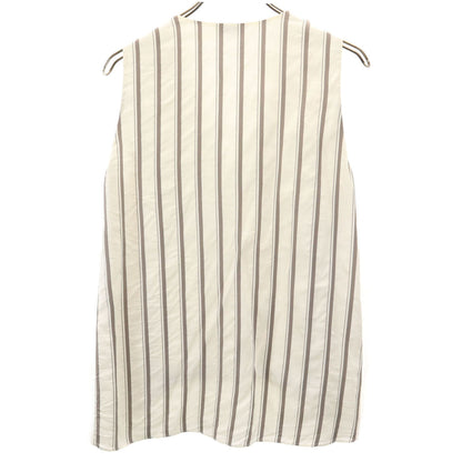 Brunello Cucinelli Italy-Made Stripe Vest Ivory Size M