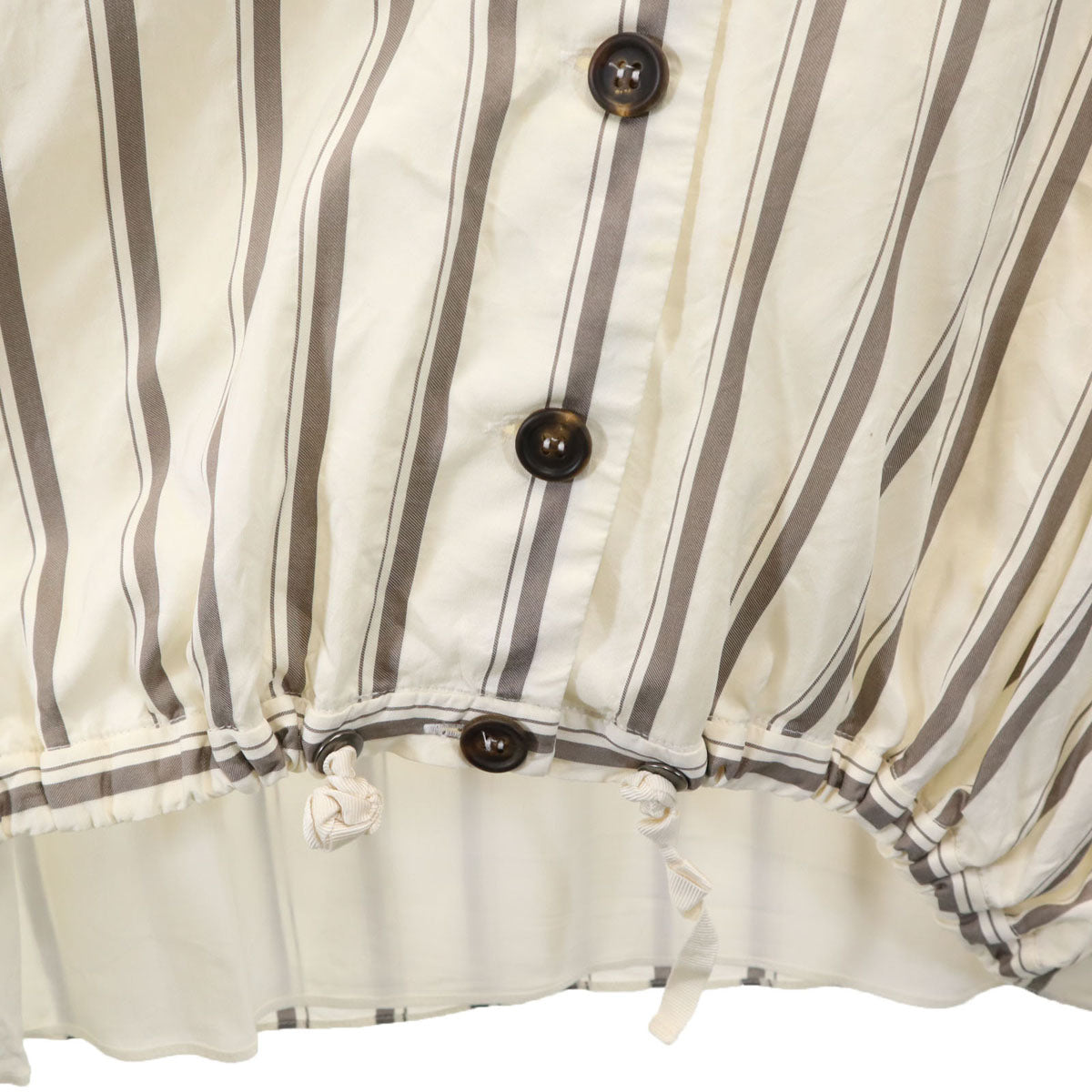 Brunello Cucinelli Italy-Made Stripe Vest Ivory Size M