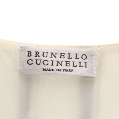 Brunello Cucinelli Italy-Made Stripe Vest Ivory Size M