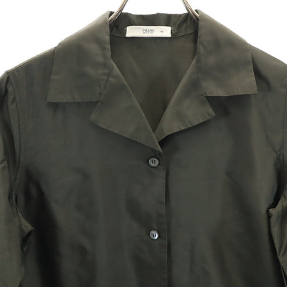 PRADA Italian Open Collar Long Sleeve Shirt Size 42