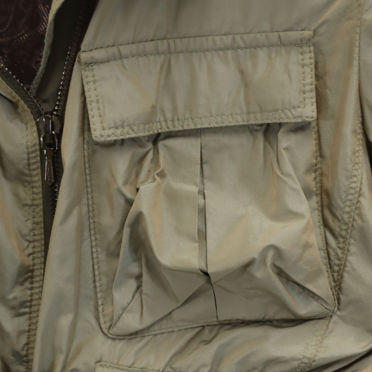 TATRAS Made in Poland Zip-Up Jacket Khaki Size 34
