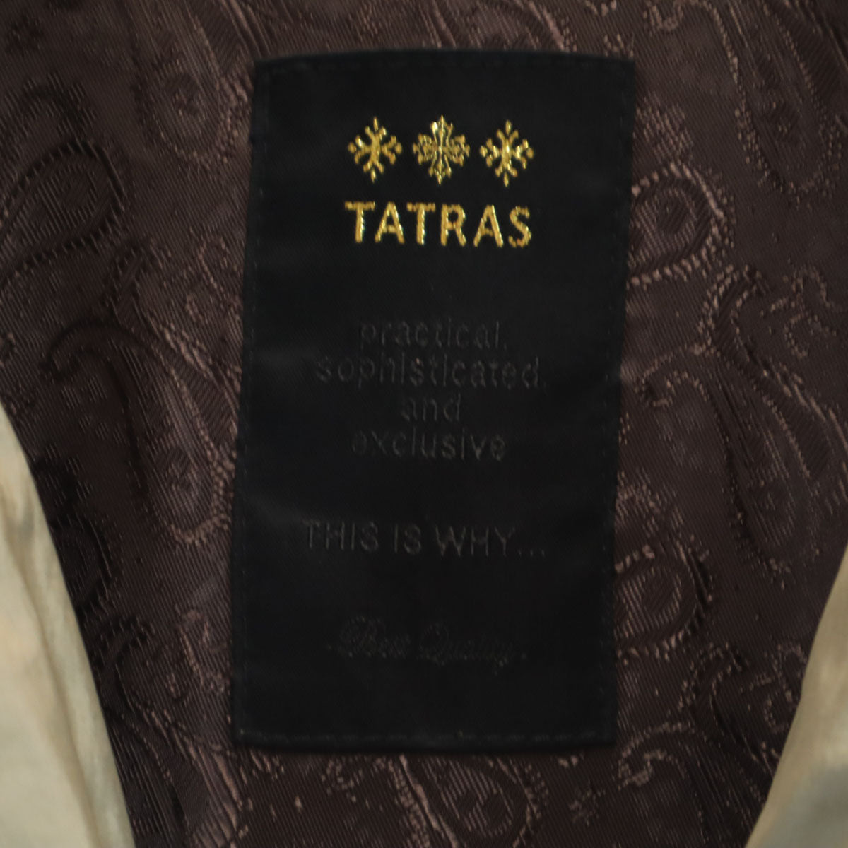 TATRAS Made in Poland Zip-Up Jacket Khaki Size 34