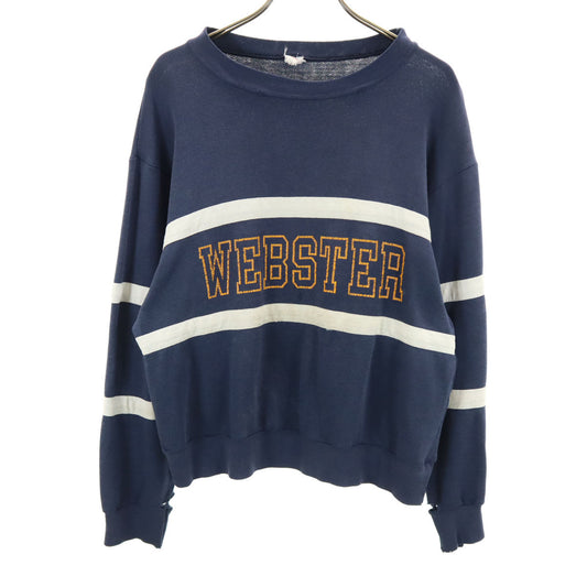 Champion 80s Vintage Tricot Tag Long Sweatshirt Blue Size L