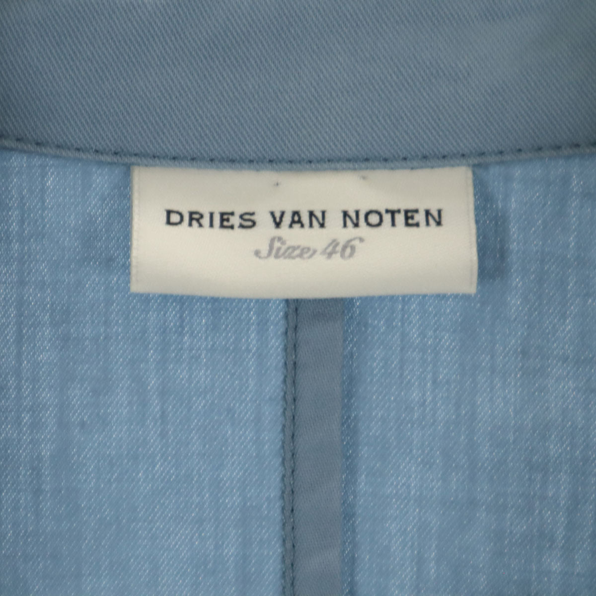 DRIES VAN NOTEN Bulgarian Tailored Blazer Light Blue Size 46