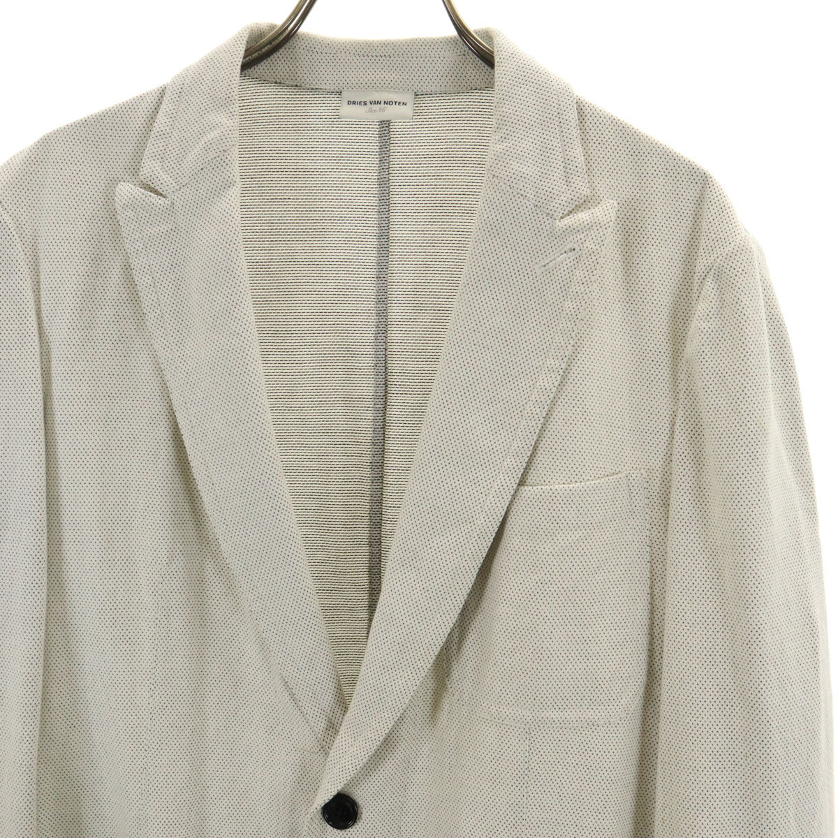 DRIES VAN NOTEN Bulgarian Tailored Blazer White Size 46
