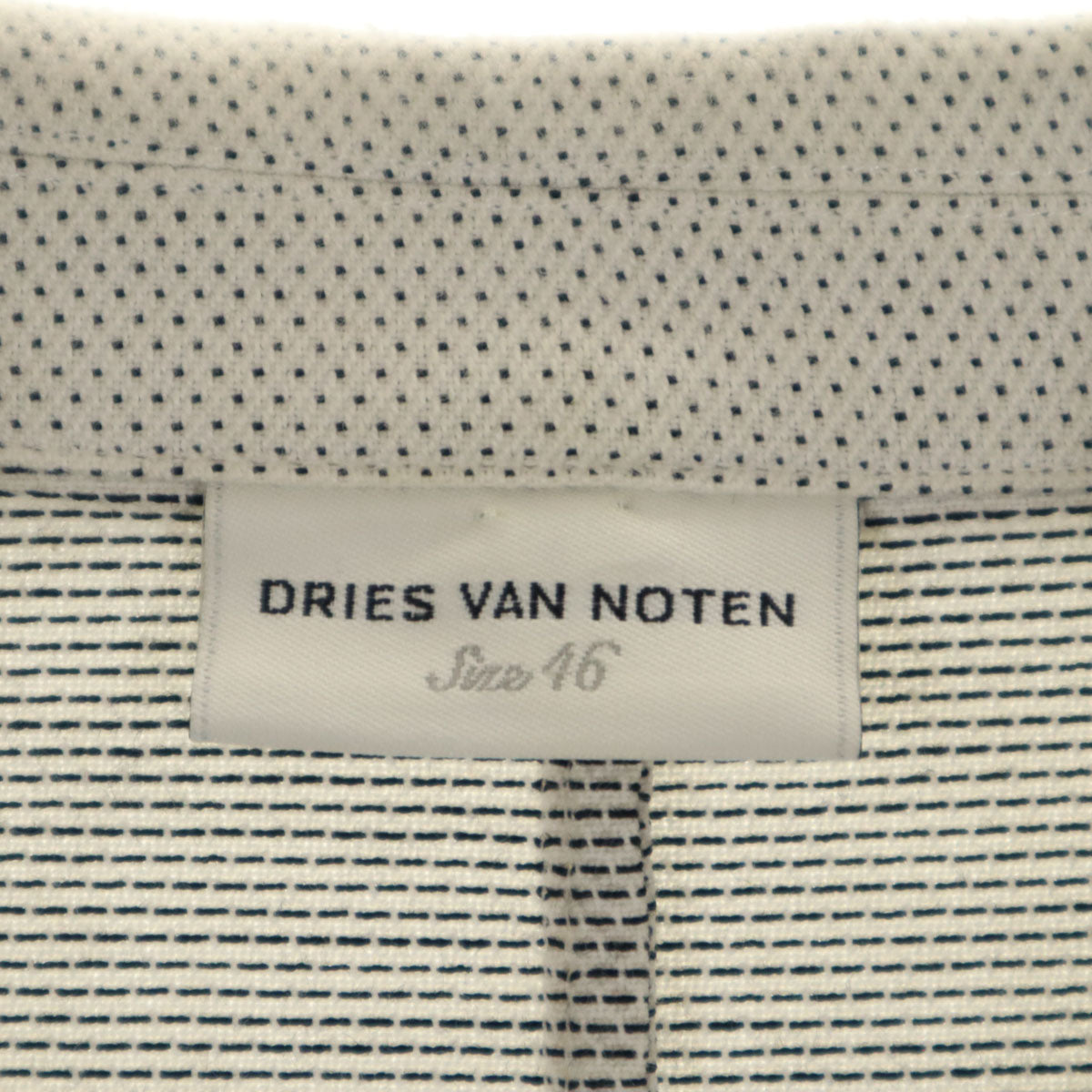 DRIES VAN NOTEN Bulgarian Tailored Blazer White Size 46