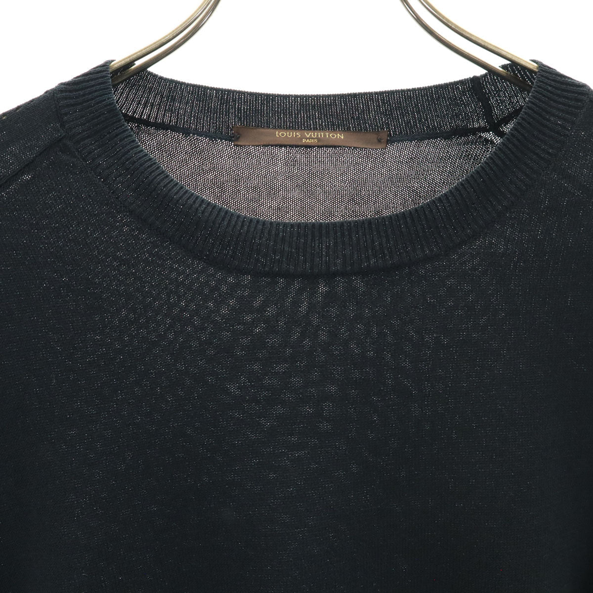LOUIS VUITTON Italian Long Sleeve Sweater Black Size S