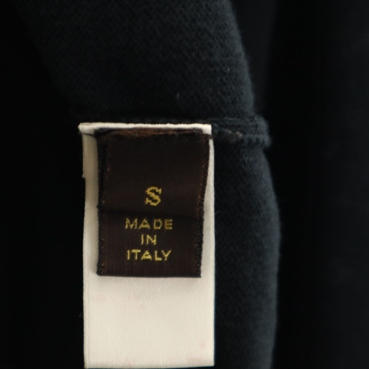 LOUIS VUITTON Italian Long Sleeve Sweater Black Size S