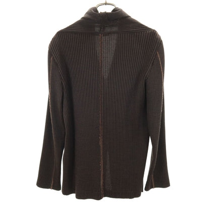 ISSEY MIYAKE 90s Pleated Striped Blazer Brown Size M