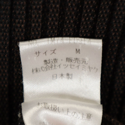 ISSEY MIYAKE 90s Pleated Striped Blazer Brown Size M