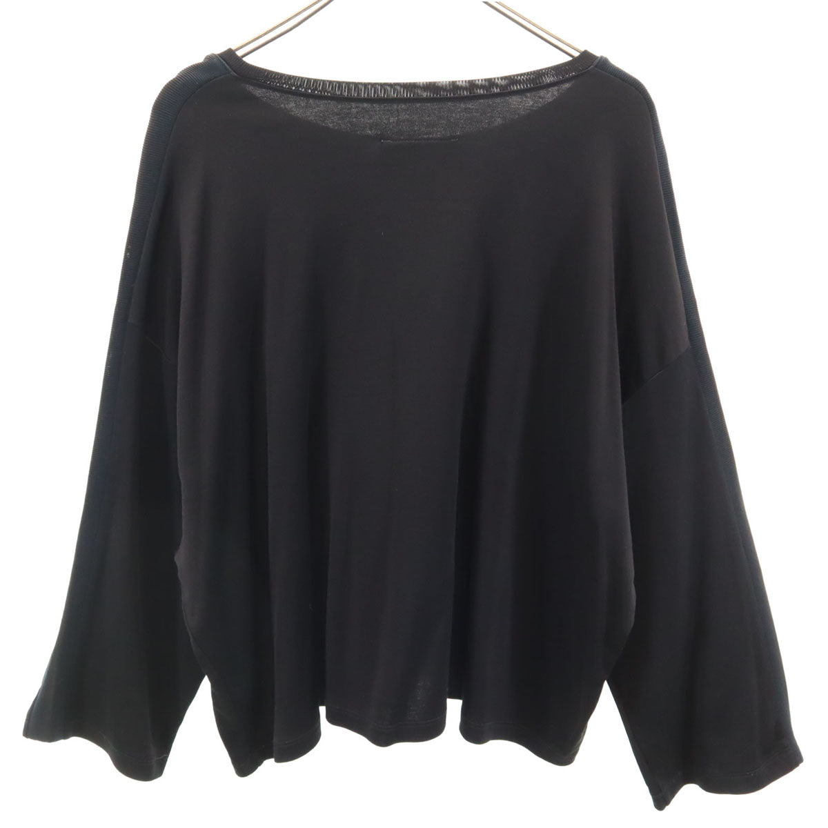 MM6 18SS Italian Long Sleeve Side Line Top Black Size S